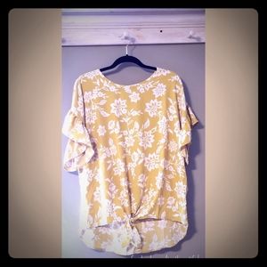 Chiffon Front Knot Top